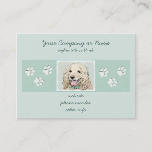 Carte De Visite Peinture à la boule de Cocker Spaniel - Art origin (Devant)