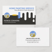 Carte De Visite Peinture à la brosse à rouleaux de peinture de mur (Devant / Derrière)