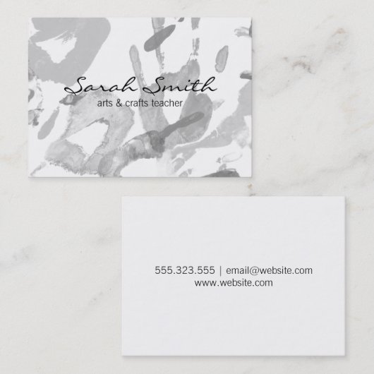 Carte De Visite Peinture à la main II (variation) (Devant / Derrière)