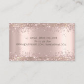 Carte De Visite Peinture à la main Lotus Rose Parties scintillant (Dos)