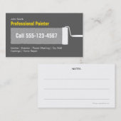 Carte De Visite Peinture à la maison professionnelle grise faite (Devant / Derrière)