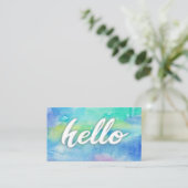 Carte De Visite peinture à l'aquarelle (Debout devant)