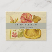 Carte De Visite Peinture à l'aquarelle des champignons papillons (Devant)