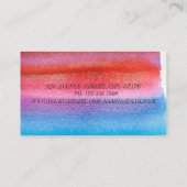 Carte De Visite Peinture à l'aquarelle moderne, cadre doré (Dos)