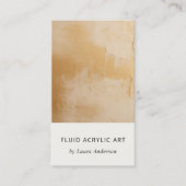 Carte De Visite Peinture à l'huile d'or beige peinte artistique cl (Devant)