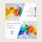 Carte De Visite Peinture à l'huile I moderne Abstrait (Extérieur déplié)