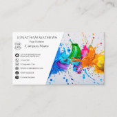 Carte De Visite Peinture à l'huile I moderne Abstrait (Devant)