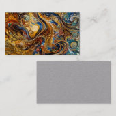 Carte De Visite Peinture à l'huile Textures en marbre fluide Tript (Devant / Derrière)