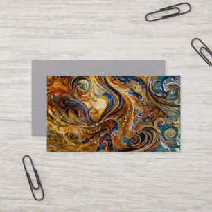 Carte De Visite Peinture à l'huile Textures en marbre fluide Tript