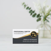 Carte De Visite Peinture à ondes d'or luminescentes (Debout devant)