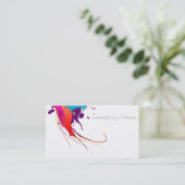 Carte De Visite Peinture à papillon exotique Abstraite (Debout devant)