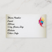 Carte De Visite Peinture à papillon exotique Abstraite (Dos)