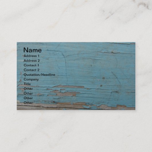 Carte De Visite Peinture à peinture bleue (Devant)