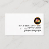 Carte De Visite Peinture à pinceau en bois à la maison (Dos)