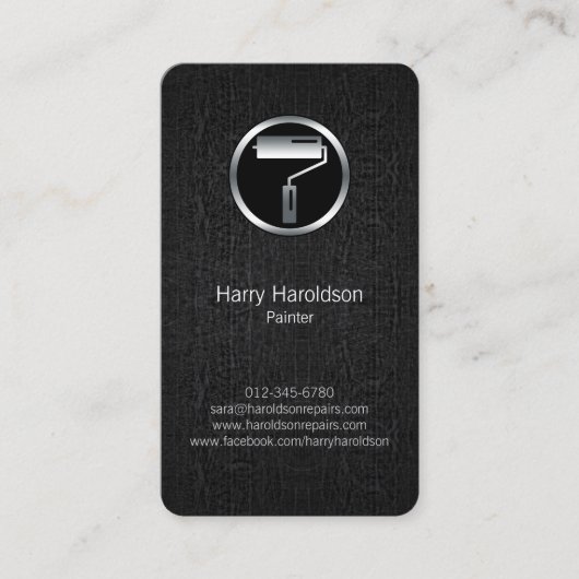 Carte de visite Peinture à rouleaux brosse Peintur (Devant)