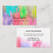 Carte De Visite Peinture Abstrait Aquarelle moderne Artiste minima (Devant / Derrière)