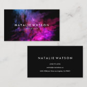 Carte De Visite Peinture Abstraite à l'huile rose professionnelle (Devant / Derrière)