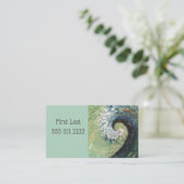 Carte De Visite Peinture abstraite de beaux-arts de vague de plage (Debout devant)