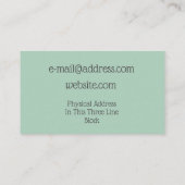 Carte De Visite Peinture abstraite de beaux-arts de vague de plage (Dos)