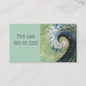 Carte De Visite Peinture abstraite de beaux-arts de vague de plage (Devant)