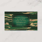 Carte De Visite Peinture Abstraite en marbre vert or (Dos)