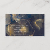 Carte De Visite Peinture Abstraite en or noir Fluide (Dos)