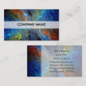 Carte De Visite Peinture Abstraite multicolore (Devant / Derrière)