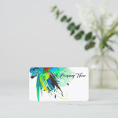 Carte De Visite Peinture Abstraite Peacock (Debout devant)