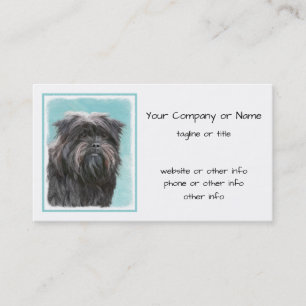 Carte De Visite Peinture Affenpinscher - Joli art original chien