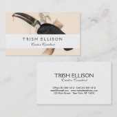 Carte De Visite Peinture animalière d'antiquités Toucans (Devant / Derrière)