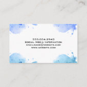 Carte De Visite Peinture aquarelle | Artistique créative (Dos)