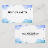 Carte De Visite Peinture aquarelle | Artistique créative (Devant / Derrière)