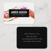 Carte De Visite Peinture aquarelle colorée brossée (Devant / Derrière)