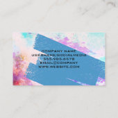 Carte De Visite Peinture aquarelle | Contour de peinture (Dos)