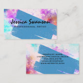 Carte De Visite Peinture aquarelle | Contour de peinture (Devant / Derrière)