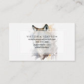 Carte De Visite Peinture aquarelle Wolf (Dos)