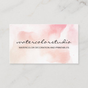 Carte De Visite Peinture artistique de nuage rose Abstrait Pinceau