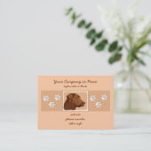 Carte De Visite Peinture au chocolat de Labrador Retriever - Dog A (Debout devant)