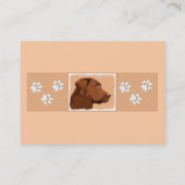 Carte De Visite Peinture au chocolat de Labrador Retriever - Dog A (Dos)