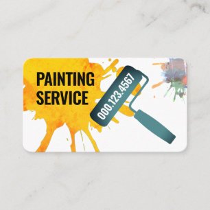 Carte De Visite Peinture au rouleau Tache de peinture