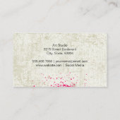 Carte De Visite Peinture au Spray rose chaud | Grungy Arrière - pl (Dos)