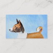 Carte De Visite Peinture Basenji - Belle Art Original (Dos)