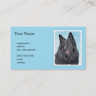 Carte De Visite Peinture belge Sheepdog - Cute Original Chien Art