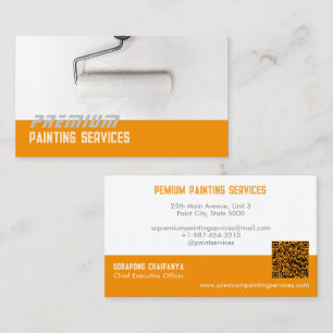 Carte De Visite Peinture blanche Services de peinture à rouleaux B