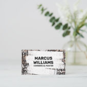 Carte De Visite Peinture blanche sur mur de graffiti (Debout devant)