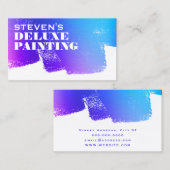 Carte De Visite Peinture bleu (Devant / Derrière)