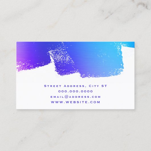 Carte De Visite Peinture bleu (Dos)