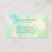 Carte De Visite Peinture bleu doux Peinture Abstraite brosse Aquar (Dos)