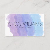 Carte De Visite Peinture bleu doux teinte Abstraite brosse (Devant)