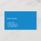 Carte De Visite Peinture bleu rustique en bois blanc (Dos)